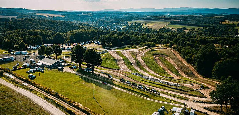 Luftbild der Rennstrecke